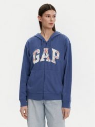 Gap Bluza 727433-06 Niebieski Relaxed Fit. Niebieskie bluzy GAP, xs, bez wzorów, z bawełny, bez kaptura. Za 169.99 zł.