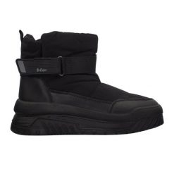 Buty Lee Cooper LCJ-24-47-3141LA czarne. Czarne śniegowce bez wzorów, z materiału, bez zapięcia. Za 285.68 zł.