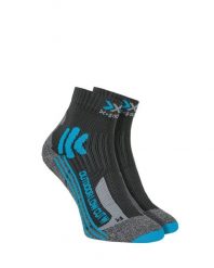 Skarpety damskie trekkingowe X-Socks Trek Outdoor Low Cut Blue Grey. Niebieskie skarpetki X-Socks, bez wzorów, z materiału. Za 151.00 zł.