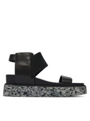 United Nude Sandały Rico Sandal II 110140116 Czarny. Czarne sandały United Nude, bez wzorów, ze skóry, bez obcasa, na koturnie, bez zapięcia. Za 929.99 zł.