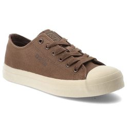 Trampki damskie Big Star, cholewka z materiału tekstylnego klasyczne sznurowanie zaokrąglony gumowy nosek, brązowe, TT274123. Brązowe trampki BIG STAR, bez wzorów, z gumy, eleganckie, bez zapięcia. Za 107.90 zł.