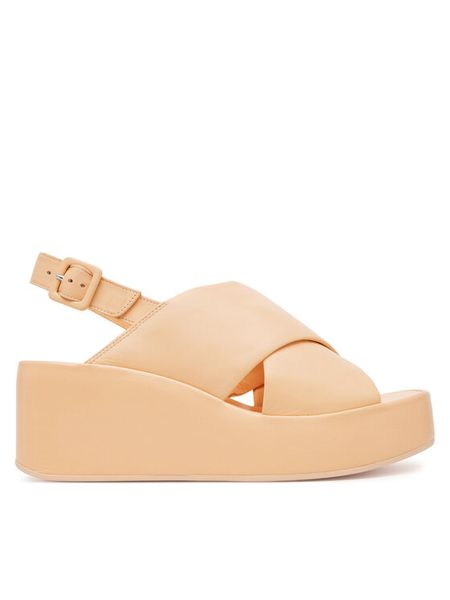 HÖGL Sandały Lucie 9-102500 Pomarańczowy. Brązowe sandały Högl, bez wzorów, ze skóry, bez obcasa, na koturnie, bez zapięcia. Za 489.99 zł.