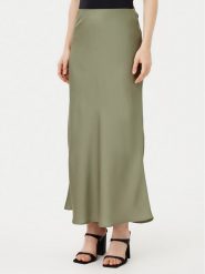 Vila Spódnica midi Elliette 14084182 Zielony Regular Fit. Zielone spódnice Vila, bez wzorów, z syntetyku, midi. Za 99.99 zł.