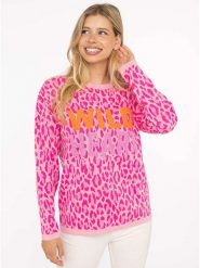 Zwillingsherz Sweter w kolorze różowym rozmiar: L/XL. Różowe swetry Zwillingsherz, l, bez wzorów, ze splotem, bez ramiączek. Za 229.95 zł.