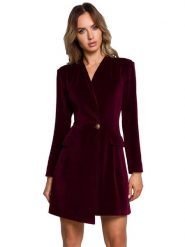 Made of emotion Sukienka w kolorze bordowym rozmiar: XL. Czerwone sukienki Made Of Emotion, xl, bez wzorów, bez kołnierzyka, bez ramiączek, mini. Za 269.99 zł.