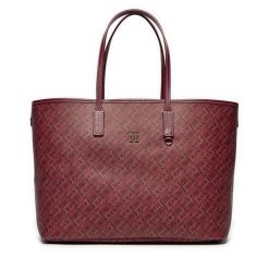 Torebka Tommy Hilfiger. Czerwone shopper bag Tommy Hilfiger, bez wzorów, bez dodatków. Za 949.99 zł.