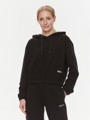 Guess Bluza Eleanora V4RQ09 KC5O0 Czarny Regular Fit. Czarne bluzy Guess, s, z aplikacjami, z bawełny, bez kaptura. Za 219.99 zł.