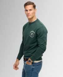 Superdry The Merchant Store Bluza graficzna z bawełny organicznej. Zielone bluzy Superdry, xl, bez wzorów, z bawełny, klasyczne, bez ramiączek, bez kaptura. Za 308.60 zł.