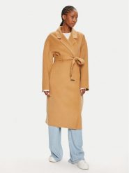 Calvin Klein Płaszcz wełniany K20K207089 Beżowy Oversize. Brązowe płaszcze Calvin Klein, na zimę, bez wzorów, z wełny, bez kaptura. Za 1,999.00 zł.