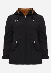 Czarna Przejściowa Kurtka Dwustronna o Kroju Parki z Pikowaniem Wewnątrz Zidelle. Czarne kurtki Born2be, l, bez wzorów, z jeansu, sportowe, z kapturem. Za 109.99 zł.