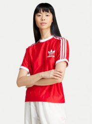 Adidas T-Shirt adicolor 3-Stripes IX5504 Czerwony Loose Fit. Czerwone t-shirty adidas, s, bez wzorów, z syntetyku, bez kołnierzyka, bez ramiączek. Za 119.99 zł.