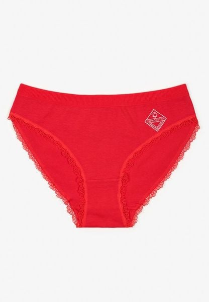 Czerwone Majtki z Bawełny Typu Figi Pilliora. Czerwone figi Renee, bez wzorów, z bawełny. Za 4.99 zł.