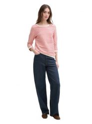 TOM TAILOR Denim Bluza w kolorze czerwono-białym rozmiar: S. Białe bluzy TOM TAILOR DENIM, s, bez wzorów, z bawełny, bez ramiączek, bez kaptura. Za 69.99 zł.