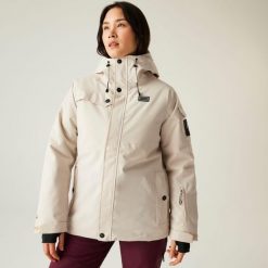 Ski Life Damska kurtka narciarska. Brązowe kurtki narciarskie Dare 2b, na zimę, bez wzorów, bez kaptura, narciarskie. Za 699.99 zł.