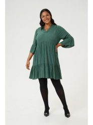 KAFFE curve Sukienka w kolorze zielonym rozmiar: 46. Zielone sukienki KAFFE curve, bez wzorów, z wiskozy, bez kołnierzyka, bez ramiączek, mini. Za 104.99 zł.