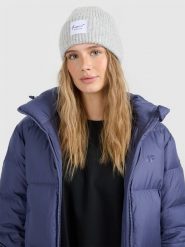 4F Czapka zimowa damska - szara M. Szare czapki zimowe 4f, bez wzorów, z materiału, klasyczne. Za 69.99 zł.