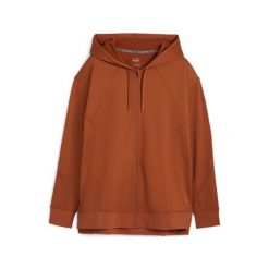 Damska bluza z kapturem zapinana na zamek Puma Cloudspun. Brązowe bluzy Puma, bez wzorów, sportowe, bez ramiączek, z kapturem. Za 239.70 zł.