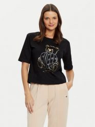 Guess T-Shirt V5RI09 I3Z14 Czarny Relaxed Fit. Czarne t-shirty Guess, s, z aplikacjami, z bawełny, bez kołnierzyka, bez ramiączek. Za 139.99 zł.