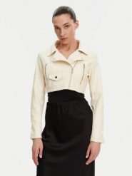 Rinascimento Kurtka z imitacji skóry CFC0119617003 Beżowy Regular Fit. Brązowe kurtki Rinascimento, l, bez wzorów, ze skóry, bez kaptura. Za 289.99 zł.