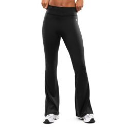 Damskie legginsy sportowe z rozszerzaną nogawką Fitness Siroko Icardi Black. Czarne legginsy SIROKO, bez wzorów, z tkaniny, sportowe. Za 176.00 zł.