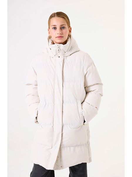 Garcia Płaszcz pikowany w kolorze kremowym rozmiar: 152/158. Brązowe płaszcze Garcia, bez wzorów, bez kaptura. Za 288.52 zł.