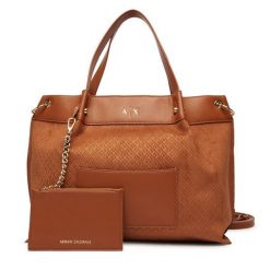 Torebka Armani Exchange. Brązowe torebki klasyczne Armani Exchange, bez wzorów, klasyczne, bez dodatków. Za 799.99 zł.