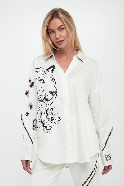 Koszula damska z lwem SPORTALM. Koszule Sportalm, bez wzorów, bez kołnierzyka, bez ramiączek. Za 1,019.00 zł.