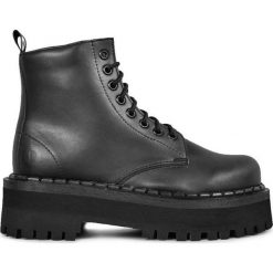 Altercore Buty 653 damskie kolor czarny na platformie. Czarne botki Altercore, bez wzorów, bez obcasa, na platformie, bez zapięcia. W wyprzedaży za 384.99 zł.