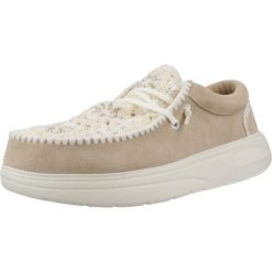 HeyDude Damskie Mokasyny Wendy Comf Suede Crochet. Brązowe mokasyny Hey dude, bez wzorów, z materiału. Za 392.75 zł.