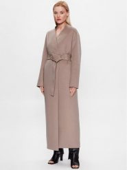 Calvin Klein Płaszcz wełniany K20K205905 Szary Regular Fit. Szare płaszcze Calvin Klein, na zimę, bez wzorów, z syntetyku, bez kaptura. Za 2,589.00 zł.