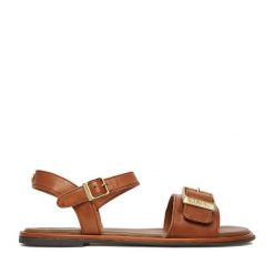 Sandały U.S. Polo Assn. Brązowe sandały U.S. Polo Assn., bez wzorów, bez obcasa, na płaskiej podeszwie, bez zapięcia. Za 299.99 zł.