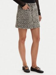 ONLY Spódnica jeansowa Amazing 15371282 Beżowy Regular Fit. Brązowe spódnice ONLY, s, bez wzorów, z bawełny. Za 129.99 zł.