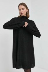 MAX&Co. sukienka kolor czarny mini prosta. Czarne sukienki MAX&Co., na co dzień, l, bez wzorów, z materiału, bez kołnierzyka, bez ramiączek, maxi, proste. Za 889.99 zł.