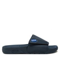 Klapki Scholl. Niebieskie klapki Scholl, bez wzorów, bez obcasa, bez zapięcia. Za 169.99 zł.
