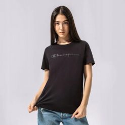 T-SHIRT DAMSKI KOSZULKA SPORTOWA CHAMPION CREWNECK. Białe t-shirty sportowe Champion, uniwersalny, bez wzorów, z bawełny, bez ramiączek, na fitness i siłownię. Za 116.00 zł.