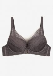 Ciemnofioletowy Klasyczny Biustonosz Push-Up Nansiliah. Fioletowe biustonosze Renee, bez wzorów. W wyprzedaży za 31.99 zł.