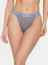 Calvin Klein Underwear Stringi 000QF7714E Niebieski. Niebieskie stringi Calvin Klein Underwear, bez wzorów, z syntetyku. Za 109.99 zł.