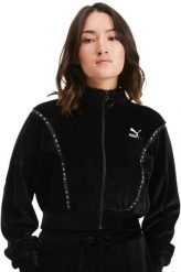Bluza damska PUMA Cropped Velour. Bluzy bez kaptura Puma, z aplikacjami, z dresówki, bez kaptura. Za 192.68 zł.