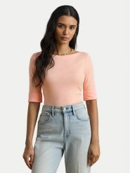 LAUREN RALPH LAUREN Bluzka 200654963202 Pomarańczowy jasny Slim Fit. Brązowe bluzki Lauren Ralph Lauren, xl, bez wzorów, z bawełny, bez kołnierzyka, bez ramiączek. Za 289.99 zł.