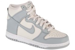 Buty sportowe Sneakersy damskie, Dunk High Bg. Białe buty treningowe Nike, bez wzorów, z materiału, bez zapięcia, trekkingowe. Za 419.99 zł.