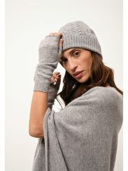 Just Cashmere Kaszmirowe mitenki "Zoe" w kolorze szarym rozmiar: onesize. Szare rękawiczki Just Cashmere, bez wzorów, z kaszmiru. Za 121.99 zł.