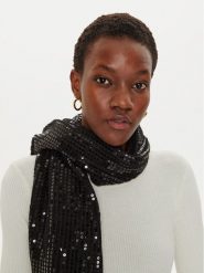 Guess Komin W4BZ27 Z3J92 Czarny. Czarne szaliki i kominy Guess, z aplikacjami, z materiału. Za 299.99 zł.