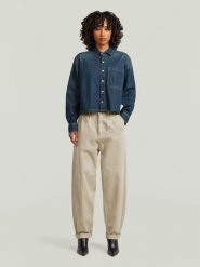 G-Star Dżinsy - Tapered fit - w kolorze beżowym rozmiar: W27. Brązowe jeansy G-Star, bez wzorów, retro, z podwyższonym stanem. Za 246.95 zł.