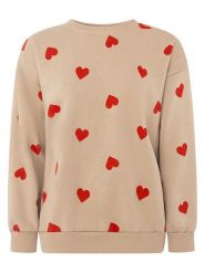 Zwillingsherz Bluza w kolorze beżowym rozmiar: XL. Brązowe bluzy bez kaptura Zwillingsherz, xl, bez wzorów, bez kaptura. Za 155.15 zł.