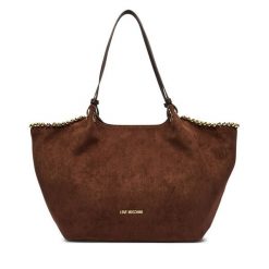 Torebka LOVE MOSCHINO. Brązowe shopper bag Love Moschino, bez wzorów, bez dodatków. Za 1,029.00 zł.