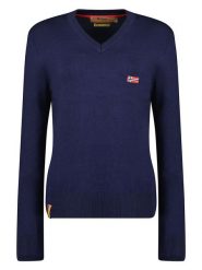 Geographical Norway Sweter "Falonne" w kolorze granatowym rozmiar: XL. Niebieskie swetry Geographical Norway, xl, bez wzorów, bez ramiączek. Za 114.95 zł.