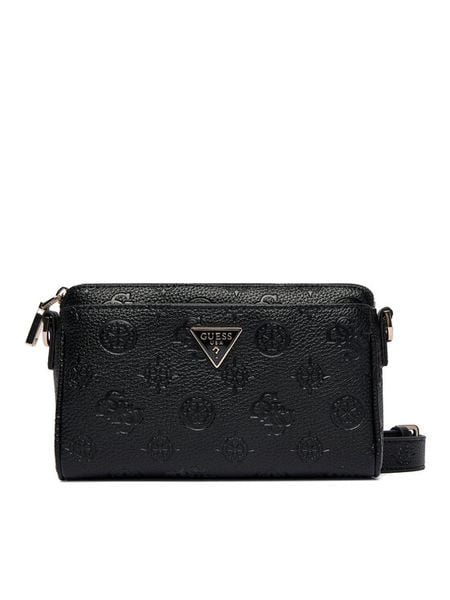 Guess Torebka Cresidia II Mini HWPD98 88720 Czarny. Czarne listonoszki Guess, z aplikacjami, ze skóry, bez dodatków. Za 549.99 zł.