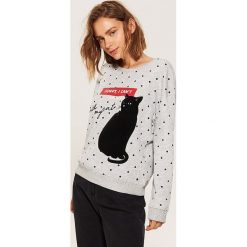 Bluza z nadrukiem - Jasny szar. Bluzy bez kaptura marki House. W wyprzedaży za 39.99 zł.