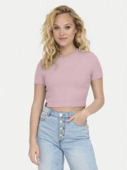 ONLY T-Shirt Betty 15311891 Fioletowy Regular Fit. Fioletowe t-shirty ONLY, xl, bez wzorów, z bawełny, bez kołnierzyka, bez ramiączek. Za 39.99 zł.