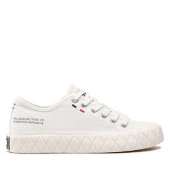 Trampki Palladium. Białe trampki Palladium, bez wzorów, bez zapięcia. Za 379.99 zł.